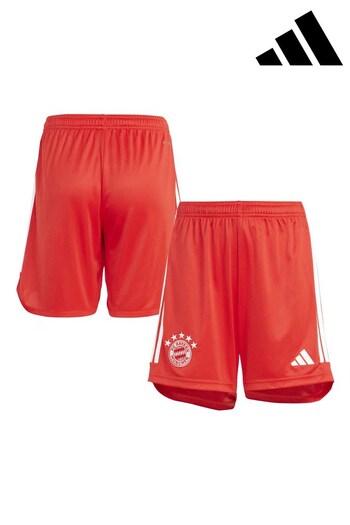 adidas Red Kids FC Bayern 23/24 Home Shorts (D28908) | £28