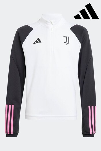 adidas White Juventus Tiro 23 Training Kids Top (D28918) | £45