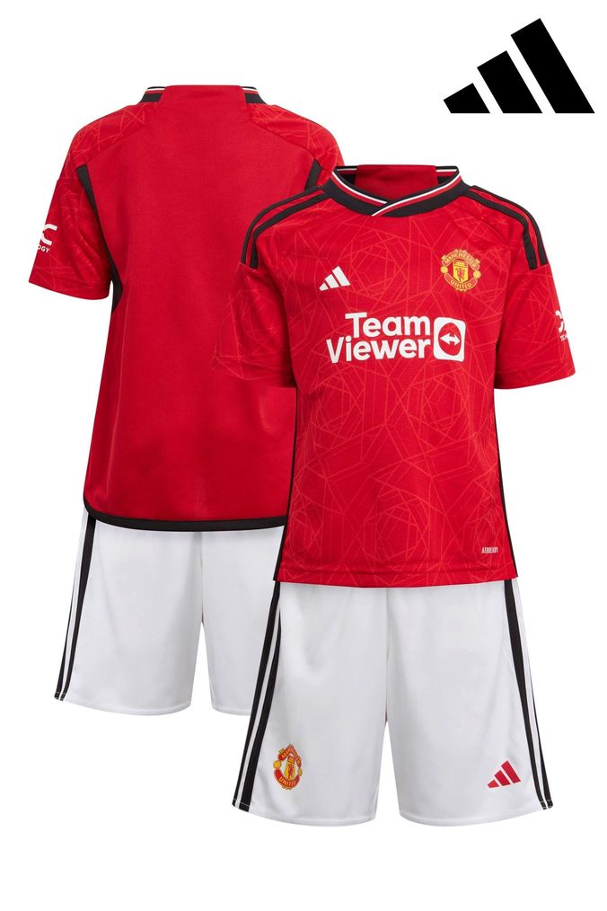 adidas Red Manchester United 23/24 Home Mini Kit (D28926) | £50