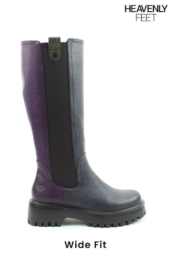 Heavenly Feet Ladies Purple Vegan Friendly High Boots FM5ED2 (D29132) | £70