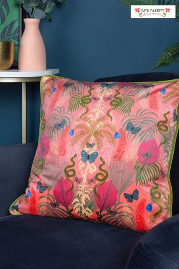 Kate Merritt Pink Exotic Canopy Cushion (D29219) | £23
