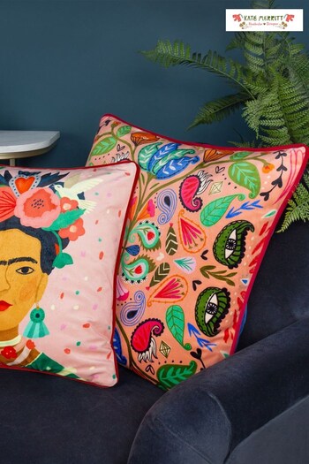 Kate Merritt Pink Paisley Blooms Cushion (D29227) | £31