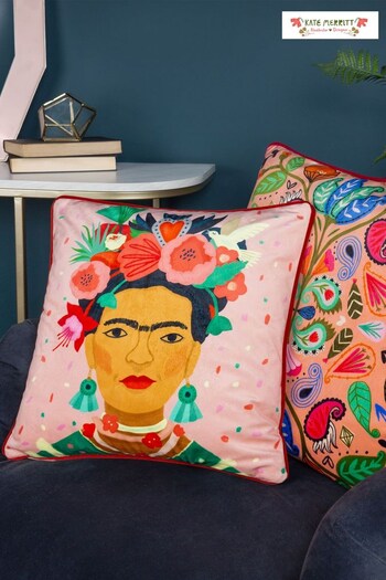 Kate Merritt Pink Frida Cushion (D29231) | £23