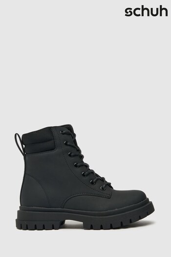 Schuh Chance Lace Up Black Boots (D29303) | £32 - £34