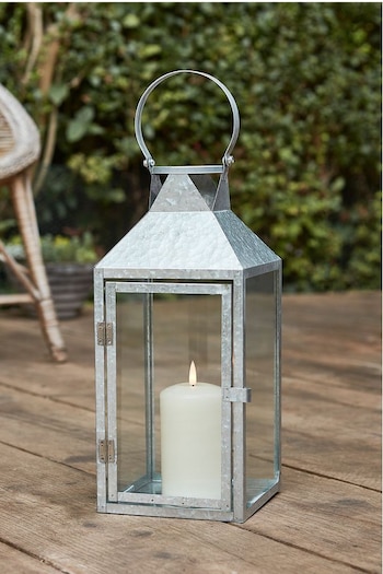 Lights4fun Metal Outdoor Lantern with TruGlow® Candle (D29589) | £40