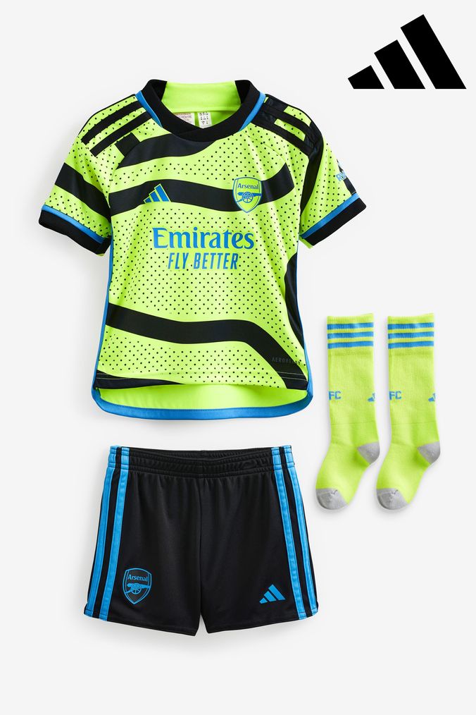 adidas White Arsenal 23/24 Away Mini Kit (D29674) | £50