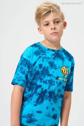 Angel & Rocket Blue Elliot Tie Dye T-Shirt (D29693) | £6 - £7.50
