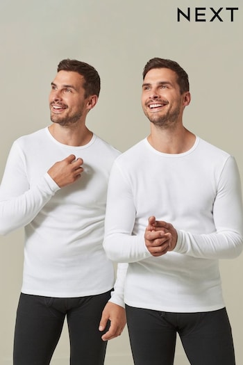 White 2 Pack Thermal Long Sleeve Top (D29710) | £34
