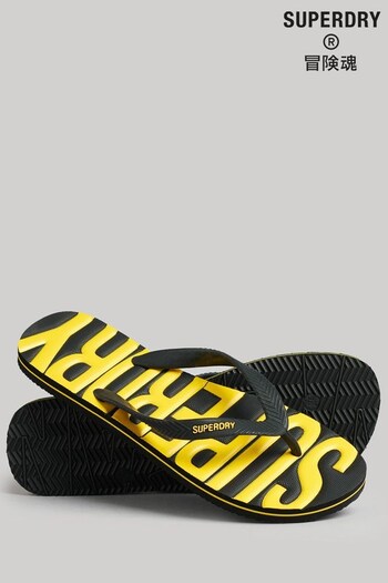 Superdry Black Vintage Vegan Flip Flops (D29724) | £20