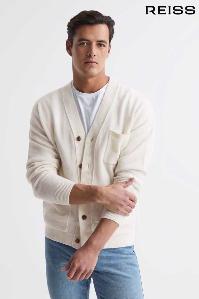 Buy Men s Cream Cardigans Online Next UK