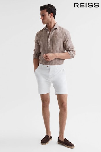 Reiss White Wicket S Short Length Casual Chino oro Shorts (D29786) | £78