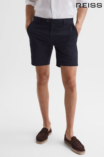 Reiss Navy Wicket S Short Length Casual Chino Shorts (D29799) | £78
