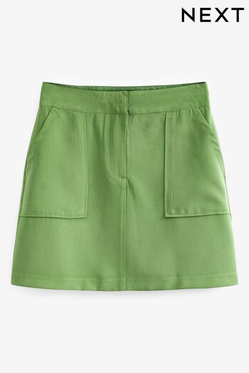 Green Tailored Pocket Detail  Mini Skirt (D29898) | £28