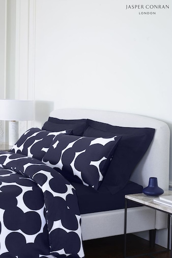 Baby Bear Patterns Set of 2 Navy 300 Thread Count Satin Weave Pillowcases (D30016) | £35