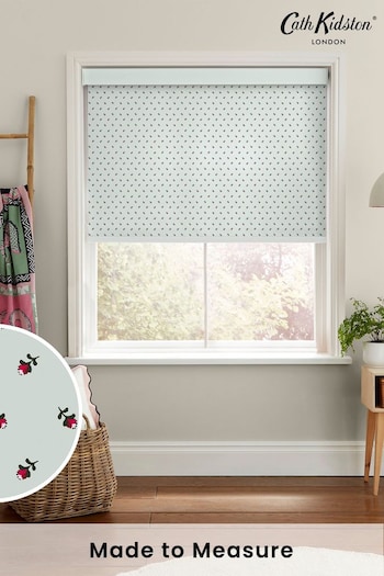 Cath Kidston Mint Green Rose Bud Made To Measure Roller Blinds (D30049) | £58