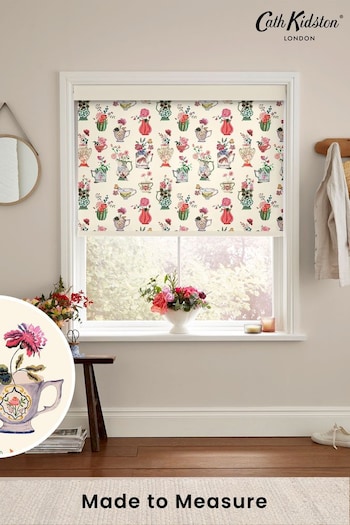 Cath Kidston Cream Cups And Vases Made To Measure Roller Blinds (D30055) | £58