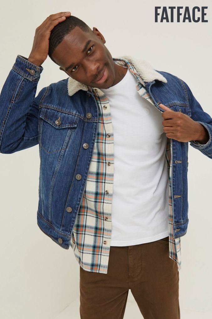 Men cotton washed online jacket