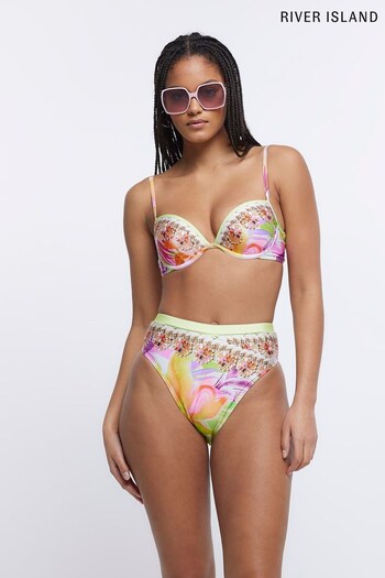 River Island Bright Yellow Bling Briefs (D30303) | £22