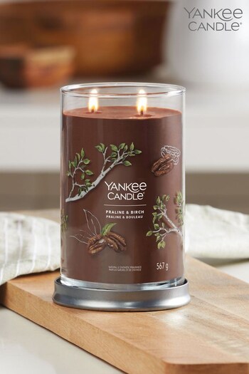 Yankee Candle Signature Large Tumbler Scented Candle, Praline & Birch (D30328) | £32