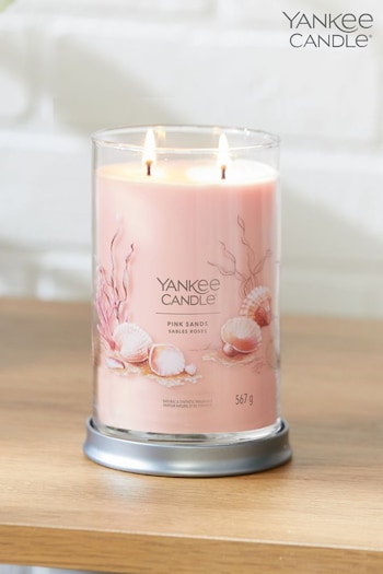 Yankee Candle Signature Large Tumbler Scented Candle, Pink Sands (D30329) | £32