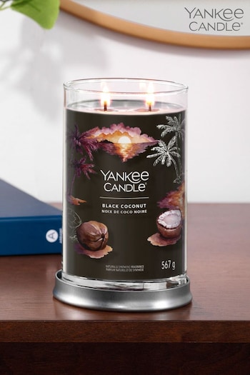 Yankee Candle Signature Large Tumbler Scented Candle, Black Coconut (D30330) | £32