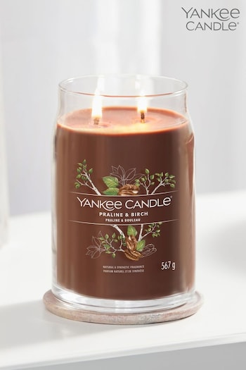 Yankee Candle Signature Large Jar Scented Candle, Praline & Birch (D30339) | £30