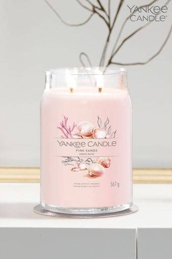 Yankee Candle Signature Large Jar Scented Candle, Pink Sands (D30340) | £30