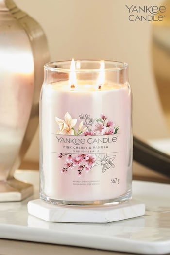 Yankee Candle Signature Large Jar Scented Candle, Pink Cherry Vanilla (D30341) | £30