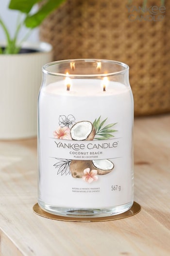 Yankee Candle Signature Large Jar Scented Candle, Coconut Beach (D30346) | £30