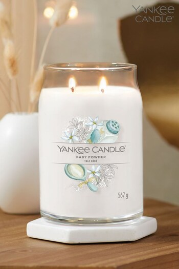 Yankee Candle Signature Large Jar Scented Candle, Baby Powder (D30379) | £30