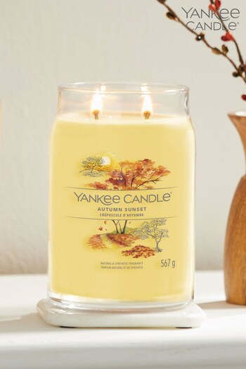 Yankee Candle Signature Large Jar Scented Candle, Autumn Sunset (D30380) | £30