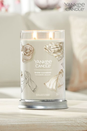 Yankee Candle Signature Large Tumbler Scented Candle, Warm Cashmere (D30396) | £32