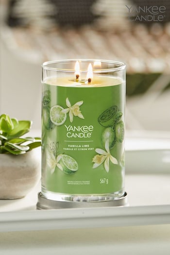 Yankee Candle Signature Large Tumbler Scented Candle, Vanilla Lime (D30397) | £32