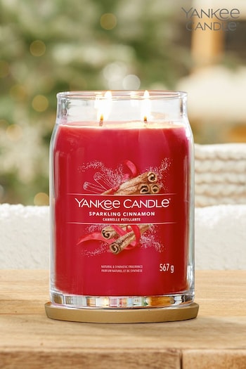 Yankee Candle Signature Large Jar Scented Candle, Sparkling Cinnamon (D30418) | £30