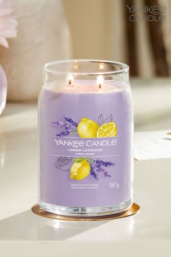 Yankee Candle Signature Large Jar Scented Candle, Lemon Lavender (D30422) | £30