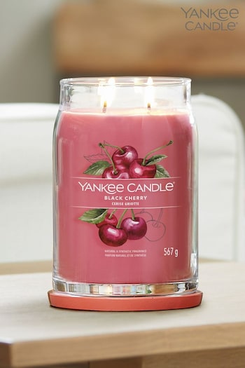 Yankee Candle Signature Large Jar Scented Candle, Black Cherry (D30426) | £30