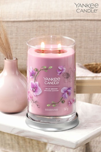 Yankee Candle Signature Large Tumbler Scented Candle, Wild Orchid (D30437) | £32