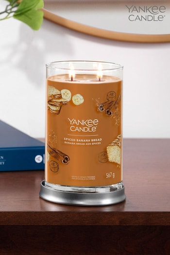 Yankee Candle Signature Large Tumbler Scented Candle, Spiced Banana Bread (D30439) | £32