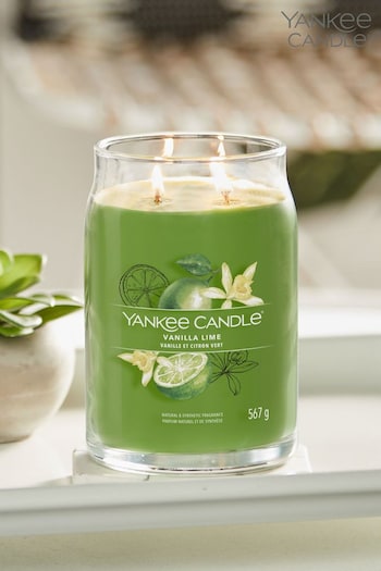 Yankee Candle Signature Large Jar Scented Candle, Vanilla Lime (D30455) | £30
