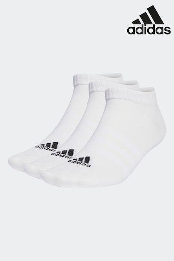 adidas White Adult Thin and Light DOWNwear Low Cut Socks 3 Pack (D30473) | £10