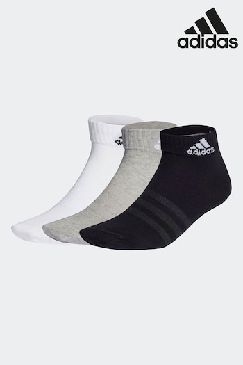adidas Multi Adult Thin and Light Ankle tees 3 Pairs (D30481) | £10