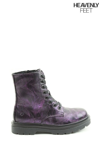 Heavenly Feet Ladies Purple Vegan Friendly Mid triple Boots (D30486) | £65