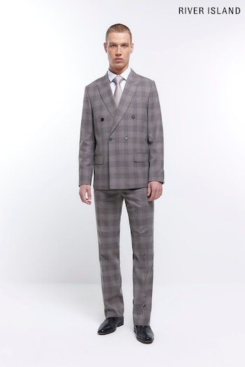 River Island Grey Check Trousers (D30675) | £50