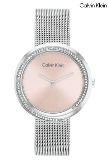 Calvin Klein Ladies Silver Tone Twist Watch (D30804) | £159