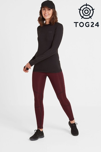 Tog 24 Snowdon Womens Thermal Zip Neck Black T-Shirt (D30823) | £32