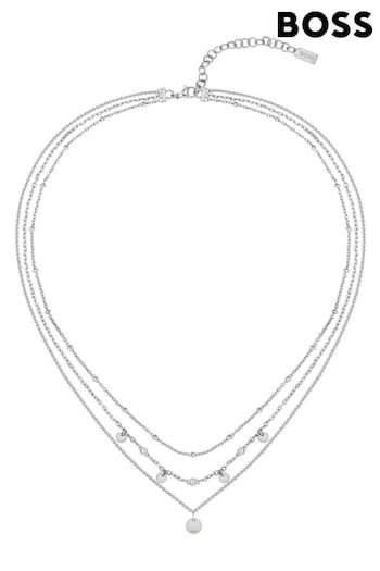 BOSS Ladies Silver Tone Jewellery Iris Necklace (D30842) | £109