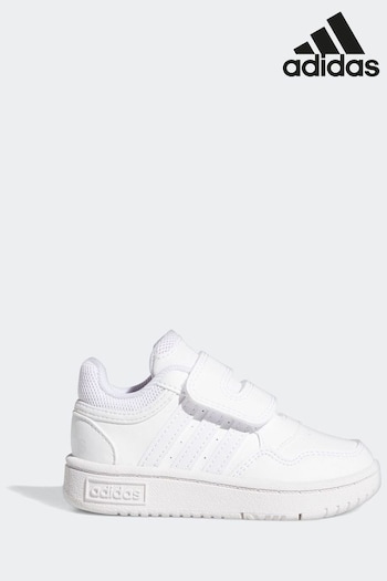 adidas Originals White Hoops Infant Trainers (D30912) | £23