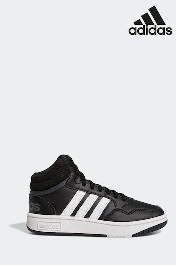 adidas Black/white Kids Hoops Trainers (D30916) | £38