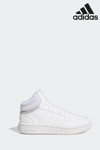 adidas White Kids Hoops Trainers (D30917) | £38