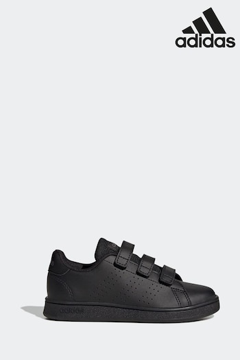 Black Black Sportswear Advantage Court Lifestyle Hook And Loop Trainers (D32051) | £30